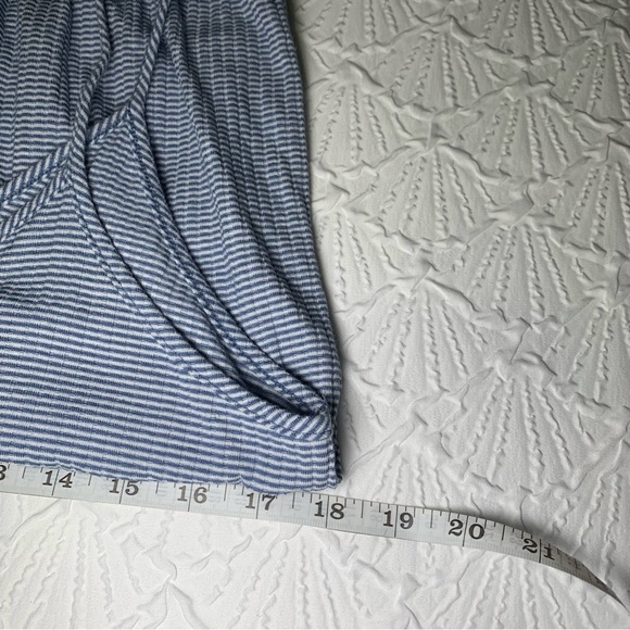 Harlowe & Graham Blue & White Stripe Women's Spaghetti Strap Bodysuit Large #929 - Picture 8 of 10